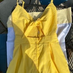 yellow summer dress with tag never worn